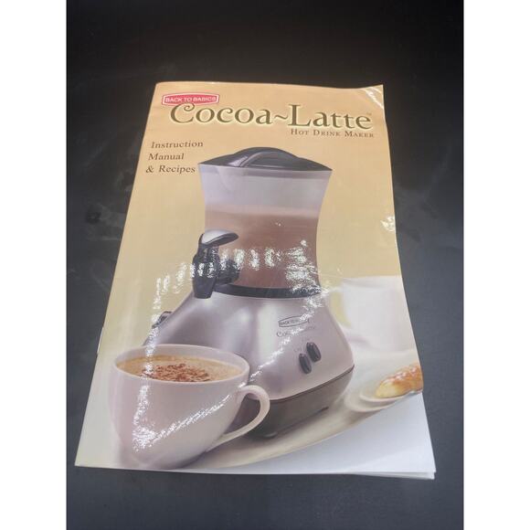 Back to Basics COCOA-LATTE Hot Chocolate Drink Maker CM300W w/ Manual NEW - Picture 4 of 5